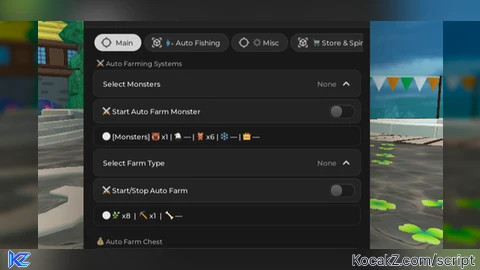 AutoFarm Monster Eggs  Chest AutoFishing autofeed Bond