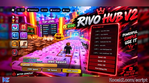 Rivo Hub | Auto win, Fly, God mode ,Speed & More - Verified script for +1 Speed Keyboard Escape | Candy & Chocolate