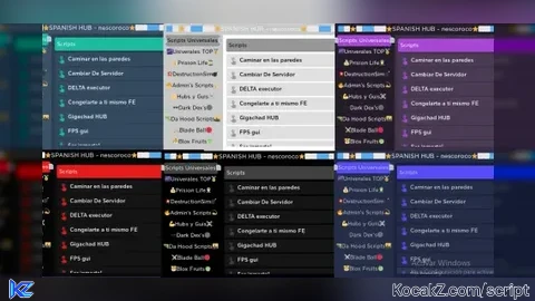 Spanish Hub V3 9 DIFFERENT THEMES - Verified script for Universal Script
