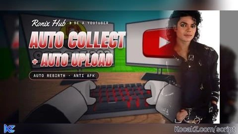 Best *OP* Auto Collect Auto Upload Auto Claim Auto Rebirth - Verified script for Be a YouTuber! 🔴🎥