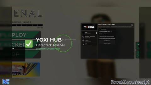 YOXI HUB - Verified script for Arsenal