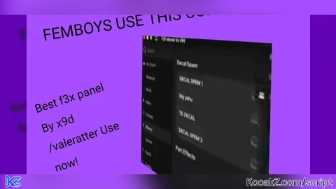 F3X abuser panel by me - Verified script for Universal Script