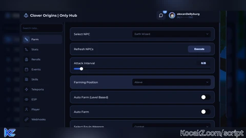 Auto Farm Auto Reroll Auto Stats Auto Quest Only Hub