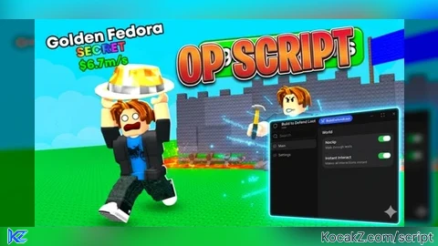 Noclip Instant Interact  and more - Verified script for 🎃⚔️Build to Defend Loot