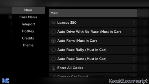 Equip  Auto Drive With No Race Auto Farm Auto Race - Verified script for Car Dealership Tycoon