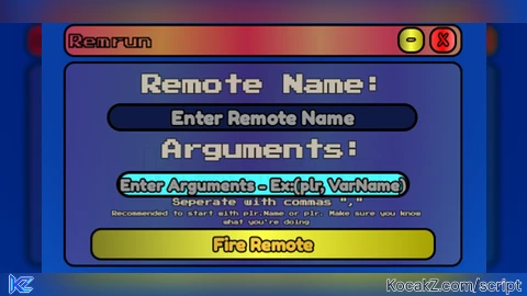 Remrun RemoteEvent Runner and arguments OP BEST - Verified script for Universal Script