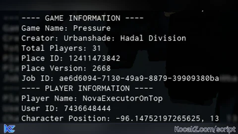 Game info script - Verified script for Universal Script