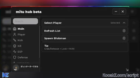 mitu hub beta - Verified script for Fling Things and People
