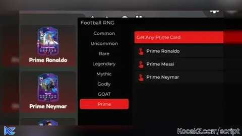 Get Any Card (patched) - Verified script for Football RNG.