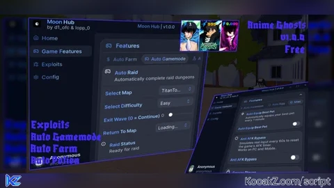 Moon Hub Auto Gamemode Auto Farm Auto Egg and much more - Verified script for Anime Ghosts
