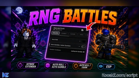 Auto Roll Auto Gamble Hitbox Aura and Extender ESP and more - Verified script for 🍀RNG Battles
