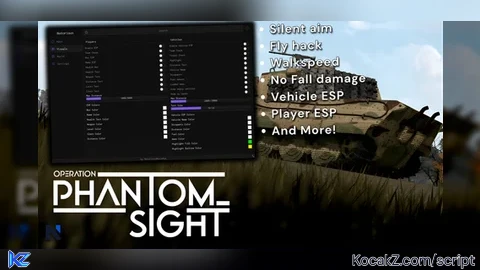 Free Keyless Silent Aim Fly Vehicle ESP Player ESP Walkspeed - Verified script for Multicrew Tank Combat