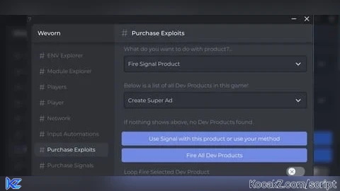 Wevorn Script For Fake Purchase And Check Instant UGC - Verified script for Universal Script