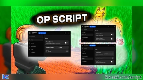 OP Instant Pickup Auto Farm Teleport Remove Gr* And More - Verified script for Cut Grass for Brainrots