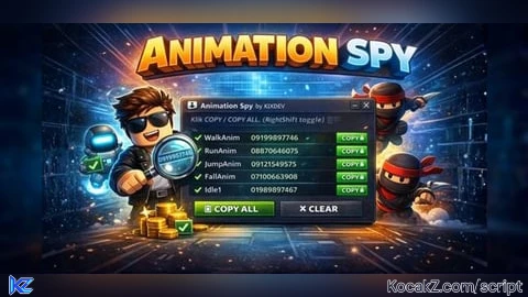 Animation and Emotes Spy ASSETS ID - Verified script for Universal Script