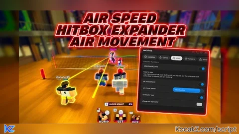 air speed air movement aimbot hitbox expander and more - Verified script for Volleyball Legends