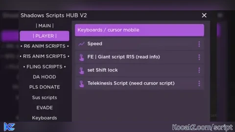 Shadows Scripts Hub V2 - Verified script for Universal Script