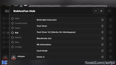RobloxFan Hub - Verified script for Universal Script
