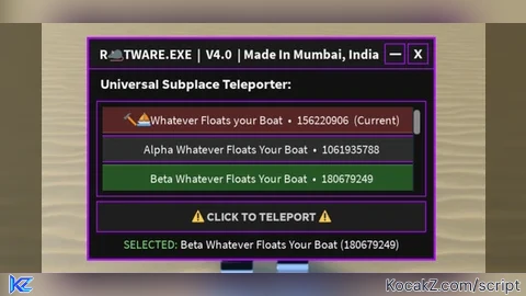 Universal Subplace GUI - Verified script for Universal Script