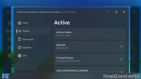 Code Scout Nerium ( Discontinued ) - Verified script for Universal Script