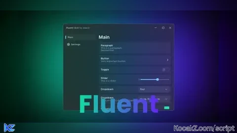Fluent UI Library - Verified script for Universal Script