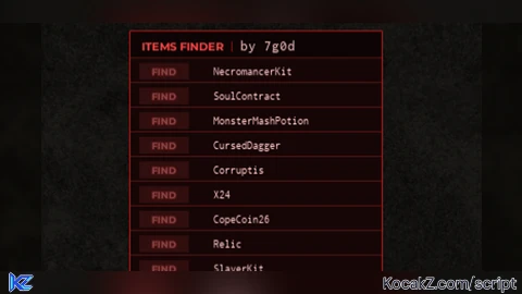 Items Finder - Verified script for Criminality