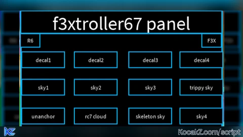 F3XTroller67 OP F3X GUI - Verified script for Universal Script