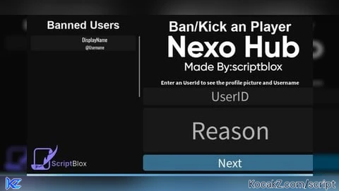 Nexo Hub Ban Player - Verified script for Universal Script