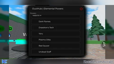 Ouxie hub with more - Verified script for Elemental Powers Tycoon