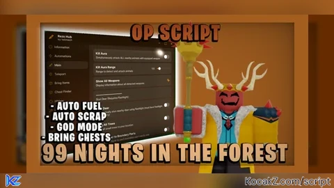 REZO HUB AUTO FUEL AUTO S* GODMODE BRING ITEMS - Verified script for 99 Nights in the Forest 🔦