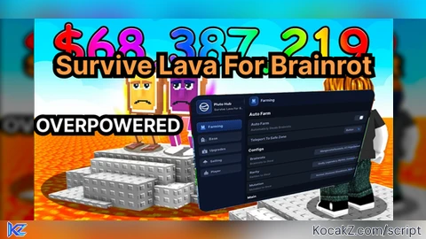 Pluto Hub SLFB l Auto Farm l Remove Lava l Auto Steal Auto - Verified script for Survive LAVA for Brainrots!