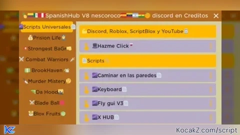 Spanish Hub V8 - Verified script for Universal Script
