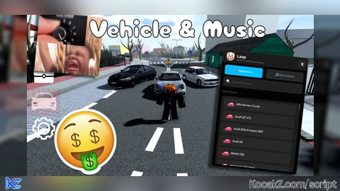 SPAWN ANY CAR even for robux AND SERVER MUSIC PLAYER