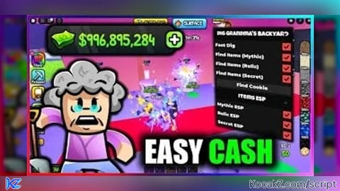 Auto Secret Mythic Easy Cash Tora IsMe OPEN SOURCE - Verified script for 💥 Dig Grandma's Backyard!