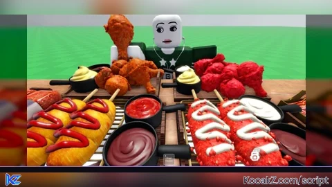 Order Any Food Spam Click Curtains OP - Verified script for Mukbang Game 🍩🥟🍵!