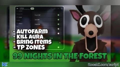 Tx3Hub | BRING ALL ITEMS | TP ZONES | FARM + MORE - Verified script for 99 Nights in the Forest 🔦