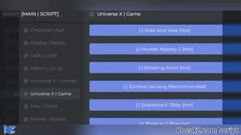 Universe X - Verified script for Universal Script