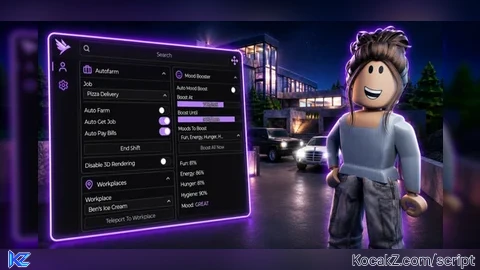 Autfarm 5 Jobs Pizza Cashier Taxi Auto Mood Boost - Verified script for Welcome to Bloxburg