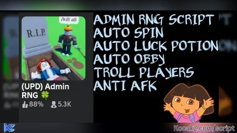 (UPDATE)THE BEST SCRIPT WITH MORE FEATURES - Verified script for Admin RNG 🎲