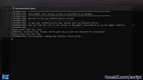 Key Authentication Console - Verified script for Universal Script