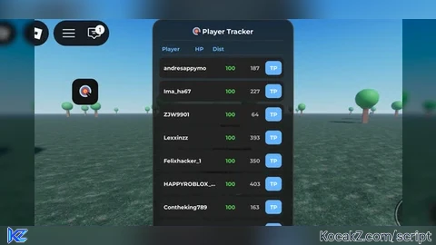 List of players with tp health and distance - Verified script for Universal Script