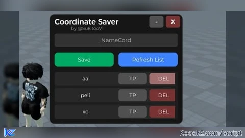 GUI Coordinate Saver And Teleport Coordinate - Verified script for Universal Script