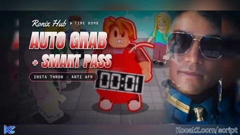 Best *OP* Auto Grab Bomb Smart Pass Insta Throw Auto Win - Verified script for 💣 Time Bomb