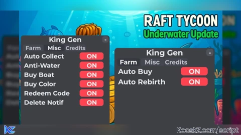 Auto Buy and Auto Rebirth and More - Verified script for 🌊 Raft Tycoon