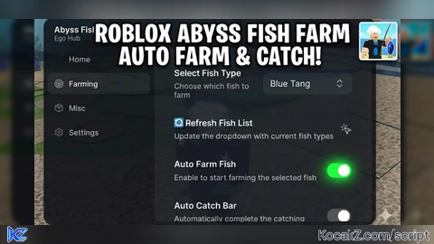 Ego Hub The best script for auto grinding fish and money - Verified script for Abyss
