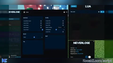NEVERLOSE FREE UI OPEN SOURCE - Verified script for Universal Script