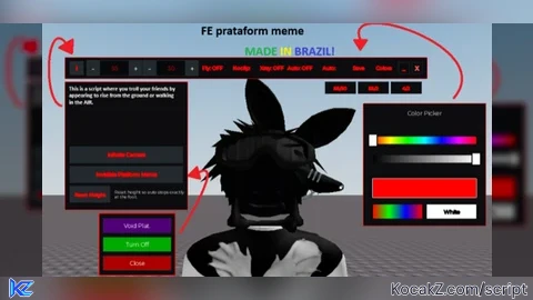 flying meme platform for computers (PC) only - Verified script for Just a baseplate.
