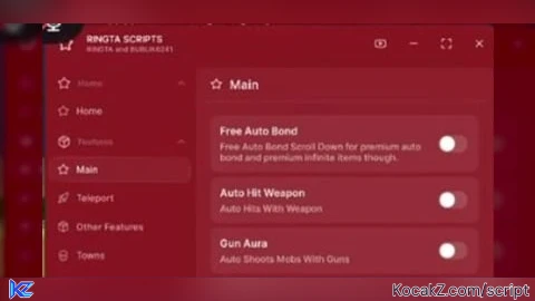RINGTA SCRIPT AUTO BONDS INFINITE ITEMS KEYLESS - Verified script for Universal Script