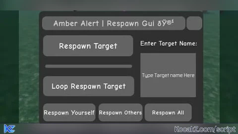 Spawn GUI - Verified script for Amber Alert