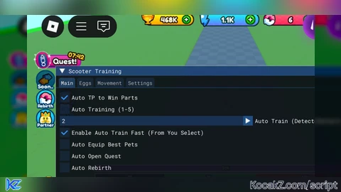 Script Auto Win And Training And More - Verified script for Scooter Training